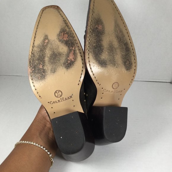 Cole Haan Western Studded Mule Brown Size 7.5 - Picture 9 of 10